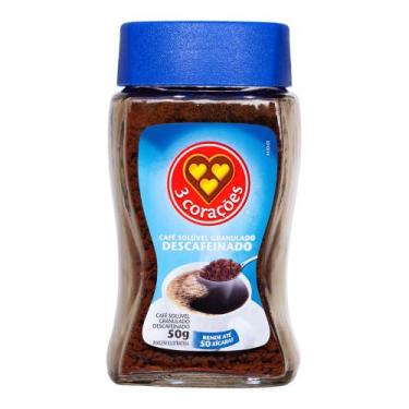 Imagem de Café Solúvel Granulado Descafeinado 3Corações 50g