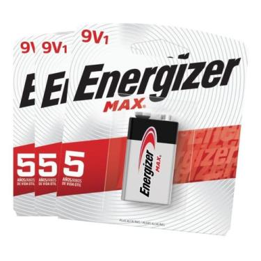 Imagem de Bateria Alcalina Energizer Max 9v - 3 Baterias