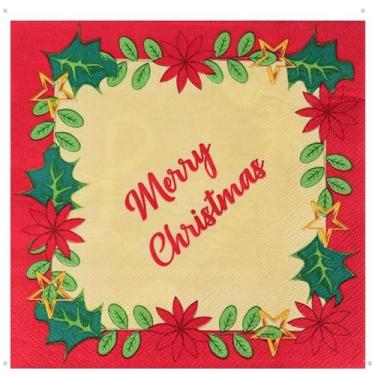 Imagem de Guardanapo de papel decorado feliz natal  12 unidades - art christmas