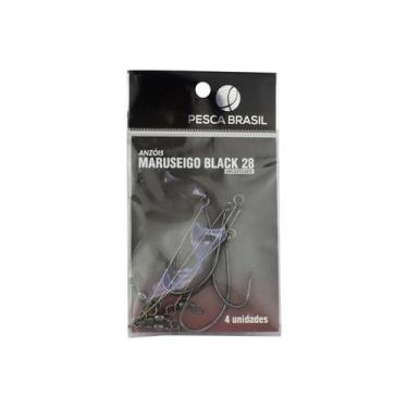Imagem de Anzol Encastoado Maruseigo Black 28 4un. - Pesca Brasil