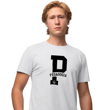 Imagem de Camisa Camiseta Masculina Estampada Pedagogia 100% Algodão Fio 30.1 Pe