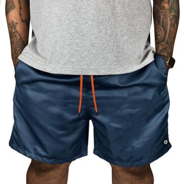 Imagem de Short Praia Masculino Extra Plus Size Com Elástico e Cordão Neon - MP 