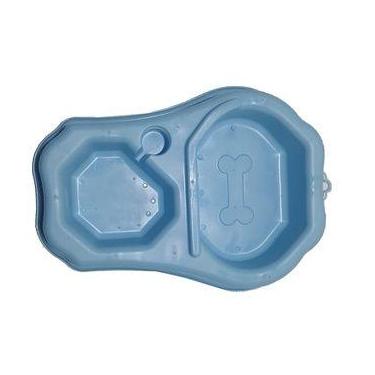 Imagem de KIT 5 Comedouros Duplos cao gato - TF Injetados, Azul