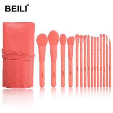 Imagem de pincéis de maquiagem BEILI 15 peças iluminador, pó, harmonização dos o