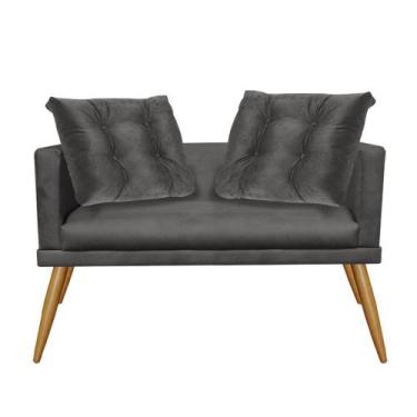 Imagem de Namoradeira Sofá Recamier Lucia Confort Com Almofada Sala Recepção Esc