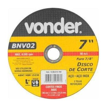 Imagem de Disco corte 180x1,6x22,23 bnv02 - vonder