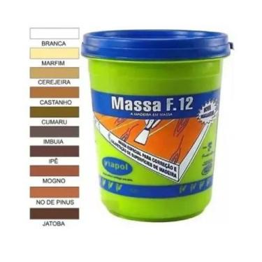 Imagem de Massa Para Madeira F-12 400gr - Viapol  JATOBA