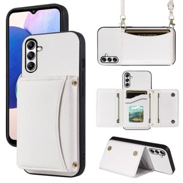 Imagem de Furill Capa de telefone para Samsung Galaxy A14/M14 5G capa carteira com alça de ombro transversal e porta-cartão de crédito de couro bolso fino flip bolsa com suporte celular A 14 4G 14A 14M G5
