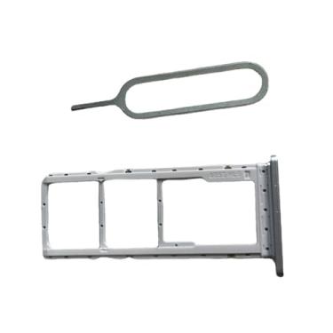 Imagem de zhxchzhi Bandeja de cartão SIM OEM Suporte de bandeja de cartão SD solt + pino de substituição para Samsung Galaxy A05s SM-A057 (branco)