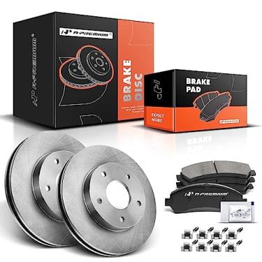 Imagem de A-Premium Rotores de freio a disco ventilados frontais de 273,3 mm + kit de pastilhas de cerâmica compatíveis com modelos selecionados chevy, GMC, Isuzu e Oldsmobile - S10, Blazer, Sonoma, Hombre,