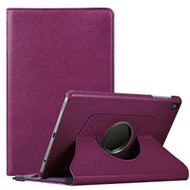 Imagem de EKVINOR Capa giratória para Tab A7 Lite 22.1 cm 2021 (Modelo: SM-T220/T225/T227), capa protetora de couro giratório de 360 graus para tablet Samsung Galaxy Tab A7 Lite 8,7 polegadas versão 2021, roxa