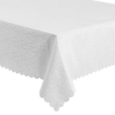 Imagem de Toalha de Mesa Retangular Impermeável Básica Off White 2,70x1,60cm Auguri Casa Rami