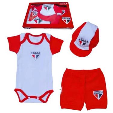 Imagem de Kit Conjunto São Paulo Body Shorts e Boné Oficial - Revedor, Branco, V