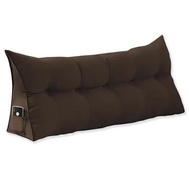 Imagem de Almofada 90cm Suede Marrom com Bolso Lateral - Vallisa Decor