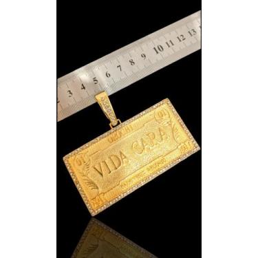 Imagem de Pingente Vida cara Banhado a ouro 18k - Baronesaimports18k 