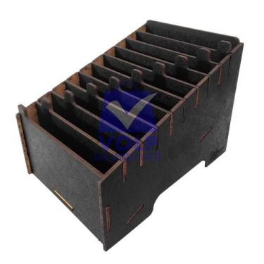 Imagem de Organizador De Celular / Porta Comandas 10 Nichos Escaninho Preto Com 