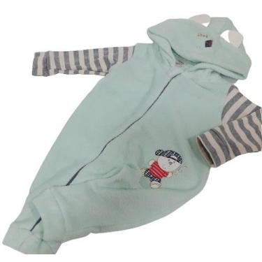 Imagem de Macacão Longo Plush Bebê Menino Inverno Capuz Bordado 2130 - AG Baby, 