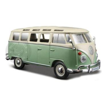Imagem de Miniatura Volkswagen Kombi Van Samba Verde Maisto 1/25, Verde