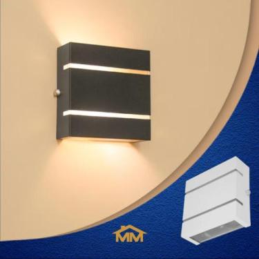 Imagem de Arandela Externa Slim 2 Frisos 2 Fachos Soquete G9 MF103 - MEGA FORTE 