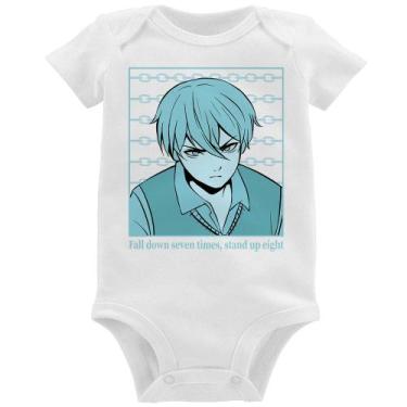 Imagem de Body Bebê Fall Down Seven Times, Stand Up Eight - Foca na Moda, Branco