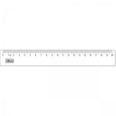 Imagem de Régua Escolar 20cm Poliestireno Transparente - Tilibra