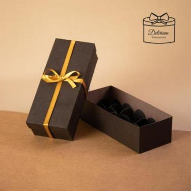 Imagem de Caixa Simples Delirium Embalagens para 10 brigadeiros - Kit c/ 05, Kra