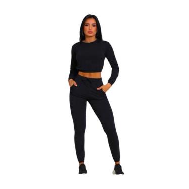 Imagem de Calça JOGGER MOLETOM FEMININA moletinho flanelada Skinny Academia Corr