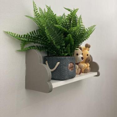 Imagem de Prateleira nuvem colorida quarto decoração infantil 60cm - Souvenir De