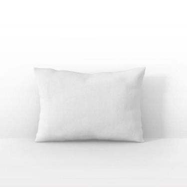 Imagem de Fronha Avulsa 50cm x 70cm Lisa Malha 100% Algodão Branca Arrumadinho E
