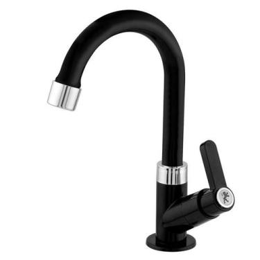 Imagem de TORNEIRA COZINHA PAREDE BICA MóVEL ABS CROMADO 1168 - PRETO - Montelar