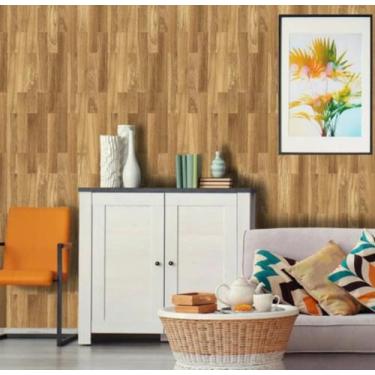 Imagem de Papel De Parede Adesivo Lavável Madeira Rústica 3d - IC DECOR