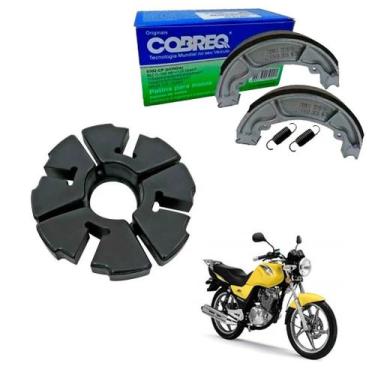 Imagem de kit revisao freio t suzuki intruder 125 coxim coroa + lona - COBREQ