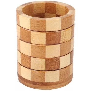 Imagem de Porta Talher utensílio Bambu escorredor Organizador cozinha - Marca