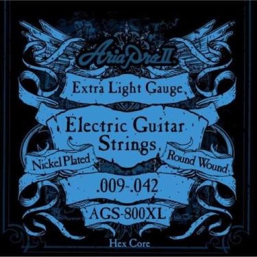 Imagem de Encordoamento Para Guitarra .009 AGS800XL Aria Pro II