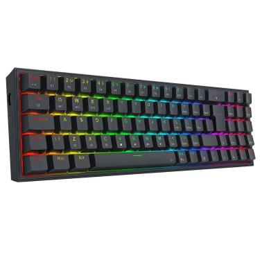 Imagem de Teclado Gamer sem Fio Mecânico Pollux Pro RGB, Preto, ABNT2, Switch Marrom, K628RGB-PRO (PT-BROWN), REDRAGON