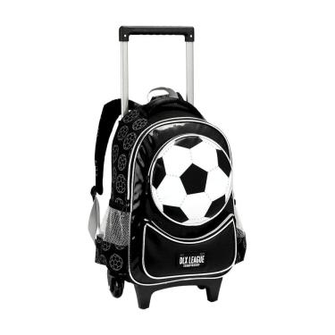 Imagem de Mochila Escolar 2Em1 Costas E Rodas Bola Futebol