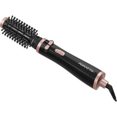 Imagem de Escova de Cabelo Rotativa Della 1200W Bivolt Preta ECR-03 Agratto