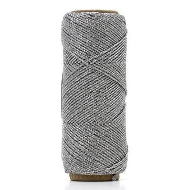 Imagem de Cordão Lurex Trançado Danitex 0,5mm - 50 Metros, Prata