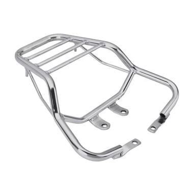 Imagem de Bagageiro churrasqueira suporte baú Moto Honda Titan Fan 150 2014 Preto aço tubular 