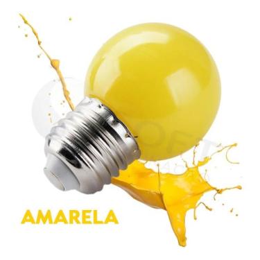 Imagem de Lâmpadas Led Mini Bulbo Bolinha E27 1w Bivolt 110/220V Color Amarelo -