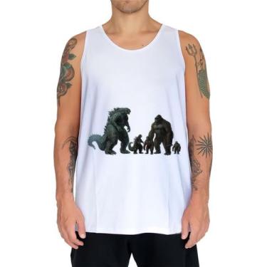 Imagem de Camiseta Regata King Kong VS Godzilla 03 - Fabriqueta, P