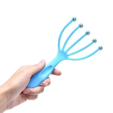 Imagem de Massageador Capilar Cafune Coçador Cabeça Bola Aço Inox - Dark