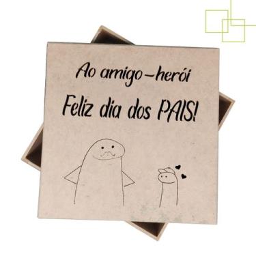 Imagem de Caixa Decorada em MDF Tema Bento Pai Divertida Dia dos Pais 15x15x5 - 