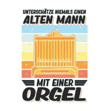 Imagem de Organist Notizbuch: Orgel Alter Mann Pfeifenorgel Opa Alter Organist / 6x9 Zoll / 120 karierte Seiten Seiten