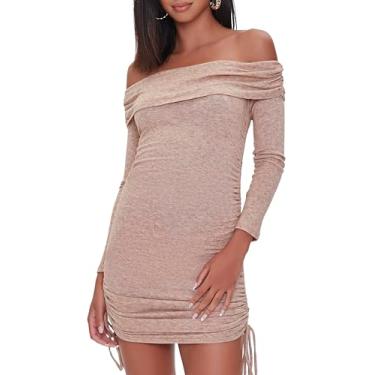 Imagem de Forever 21 Minivestido feminino plus size tomara que caia, Marrom, M