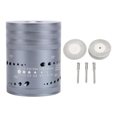 Imagem de Moedor de Apontador de Eletrodo de Ferramenta de Soldagem TIG, Multi ângulo 6 Ranhuras de Corte 48 Furos Tungstênio, Material de Liga de Alumínio, Compatibilidade Versátil