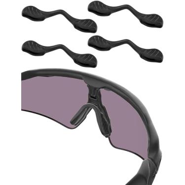 Imagem de Bowyer 4 pares de protetores de nariz de substituição compatíveis com óculos de sol Oakley Resistor - Preto