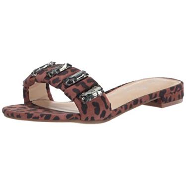 Imagem de Jessica Simpson Sandália rasteira feminina Amille, Estampa de leopardo natural/safári micro, 35