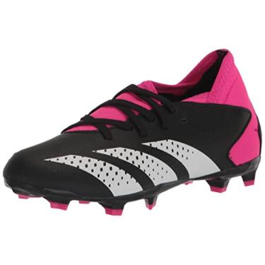 Imagem de adidas Chuteiras de futebol unissex Predator Accuracy.3 Firm Ground, Preto/Branco/Team Shock Pink, 11.5 Little Kid