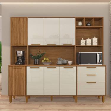 Imagem de Cozinha Compacta Indekes Gramado com 9 Portas e 2 Gavetas - 219cm de Largura